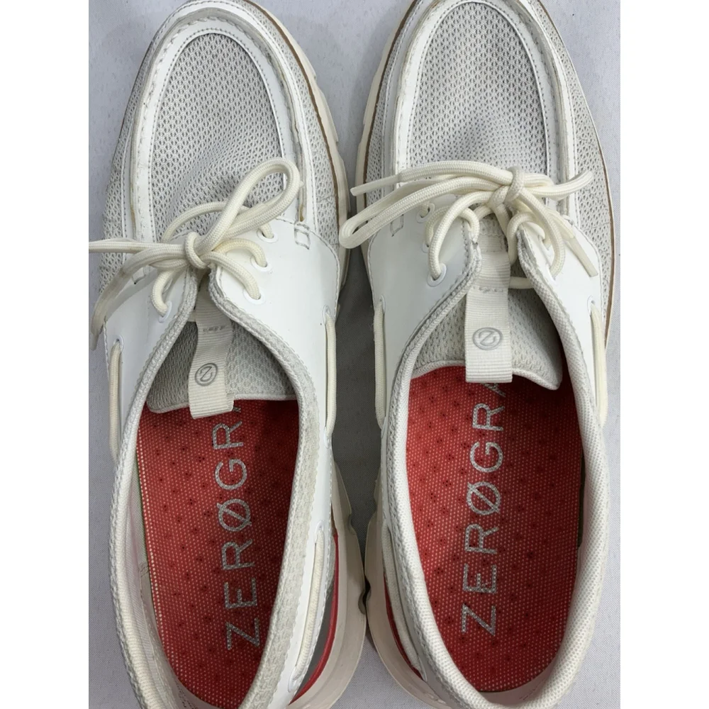 Men’s Cole Haan Zerogrand Regatta Boat Shoes 13 M White C35975